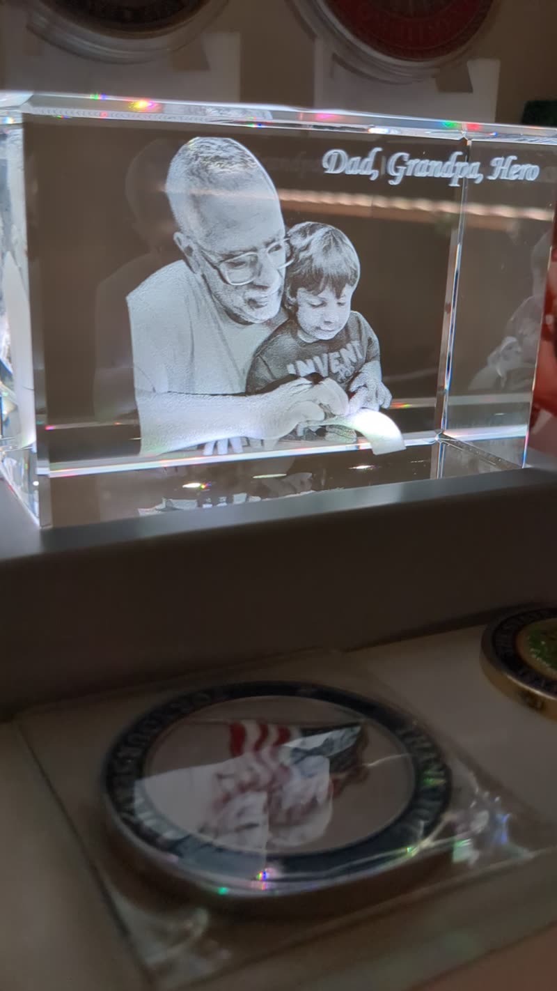 Video still of the 3D printed LED light box project